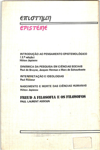 Paul Laurent Assoun - Freud A Filosofia E Os Filósofos (Usado)