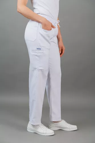 KAREN MEDICAL FASHION Pantalón Médico Blanco para Dama de Mezclilla base  ajustada, entubado - mezclilla stretch - para Estudiantes de Medicina y  Enfermería - Pantalón de Uniforme Médico para Mujer, Scrub Pants