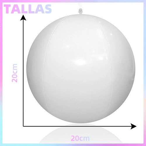 Con Luz Led Verano Pileta Pelota Inflable Playa 20cm