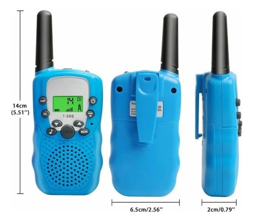 Radio Walkie Talkie 2 Piezas Para Niños A Menos De 3 Millas