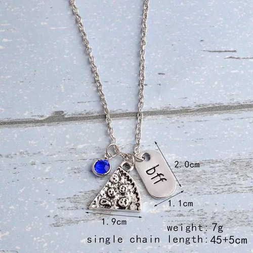 Collar Mejores Amigos Set 6 Piezas Bff Color Plateado