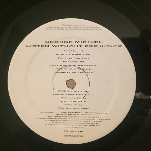 Vinilo George Michael Listen Without Prejudice Vol. 1 Sellad