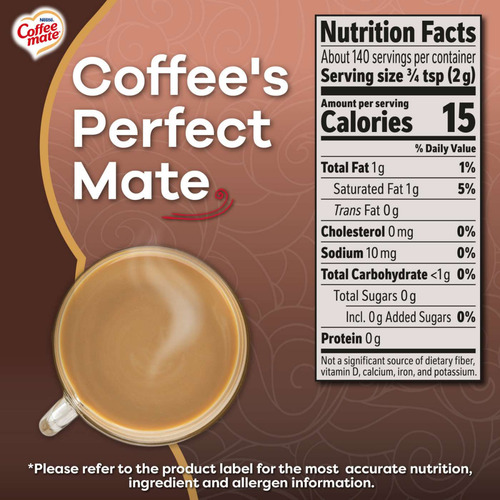 Crema Para Café Coffee Mate Zero Sugar Chocolate Creme, 2 Ud