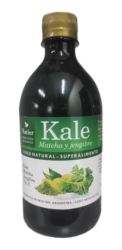 Jugo Natural Matcha Y Jengibre Natier Aumenta Energía 500ml