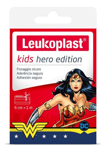 Cura Leukoplast Kids Hero Edition Mujer Maravilla - 1 Rollo