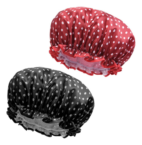 Uraqt 2 Gorros De Ducha Para Mujer, Reutilizables, Impermeab