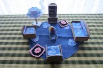 Comprar Juego De Living De Madera Para Barbie, Con Accesorios, Impec