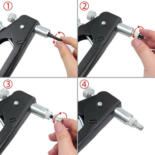 Kit Remachadora Tuerca 86 Piezas M3 A M8 Remache Ciego