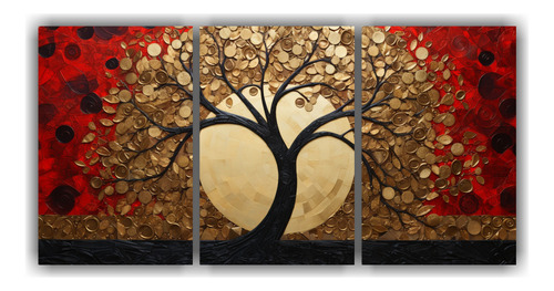 180x90cm Conjunto 3 Artes Pared Forma Belleza Natural Árbol