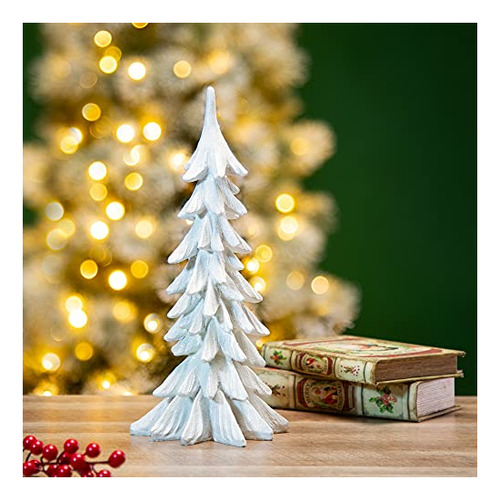 Glitzhome 20  H Resin Mini Christmas Tree, Artificial Xfbpj