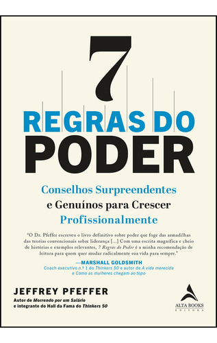 7 Regras Do Poder: 7 Regras Do Poder, De Pfeffer, Jeffrey. Editora Alta Books, Capa Mole, Edição 1 Em Inglês Americano, 2023