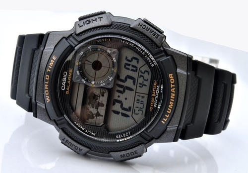 Imagen 4 de 8 de Reloj Casio Digital Caucho Ae1000w-1a 100m Crono Alarma