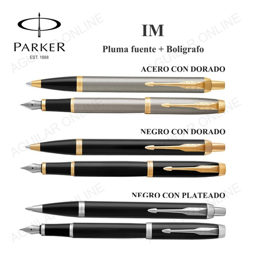 Juego Parker Im Boligrafo + Pluma Incluye Grabado