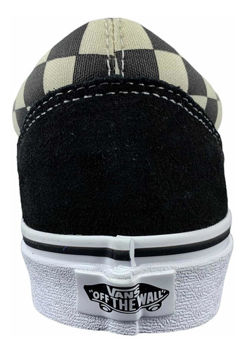 Tenis Vans Hombre Old Skool Checkerboard Negro Look Trendy