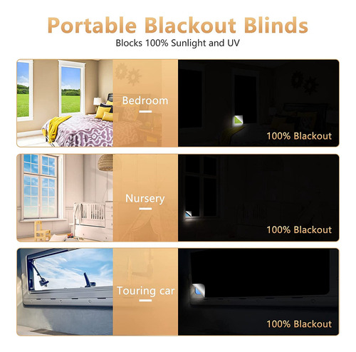 Cortina De Apagão Portátil, Material De Blackout 300x150cm C