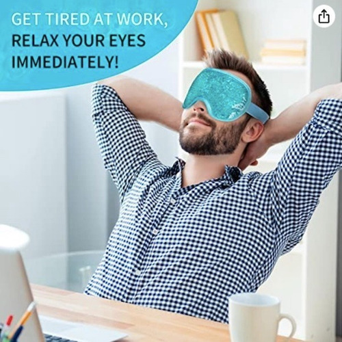 Imagen 4 de 7 de Máscara Ojos Gel Frio Calor Hinchazón Ojeras Estrés Migraña