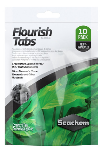 Tabletas Flourish Tabs X10 Seachem - Acuario Plantado Planta