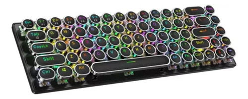 Teclado Mecânico Retrô Dk68 Punk Apayado Sem Fio 40% Rgb