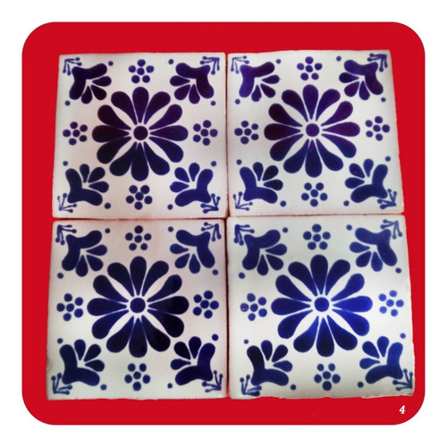 Imagen 3 de 4 de Azulejo 1 Metro Cuadrado Talavera Poblana Mosaico M4 Zlj