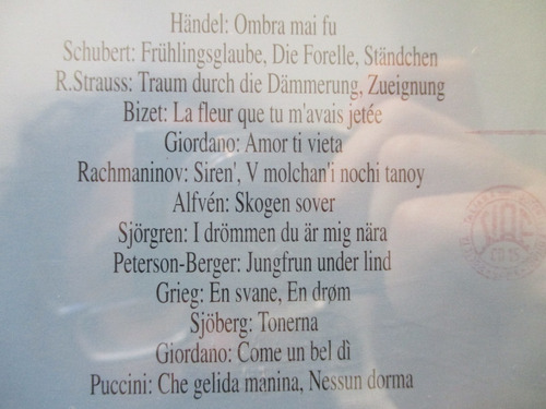 Imagen 6 de 6 de Jusi Björling In Concert (myto Records 1 Mcd 912.39) Italy