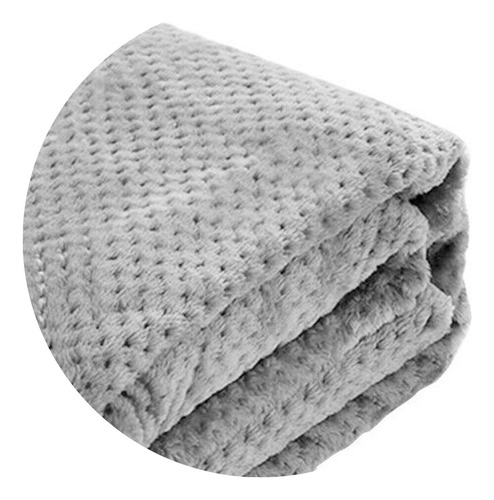 Imagen 2 de 3 de Frazada Manta Flannel Dobby Egyptian Twin 1 1/2 Plazas