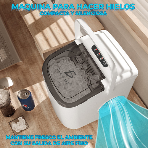 Maquina Portátil Para Hacer Hielos Beach Color Blanco Maquina Express Ele-Gate