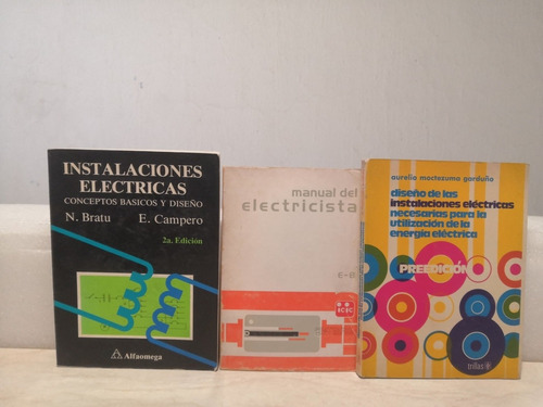 Libros. Tres Ejemplares Sobre Instalaciones Eléctricas 