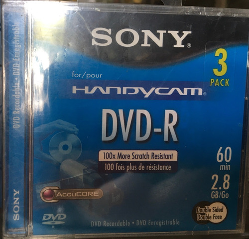 Dvd-r Sony 60 Minutos/ 2.8gb