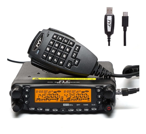 Tyt Th- - Radio Móvil De 50 W De Doble Banda Vhf/uhf Trans.