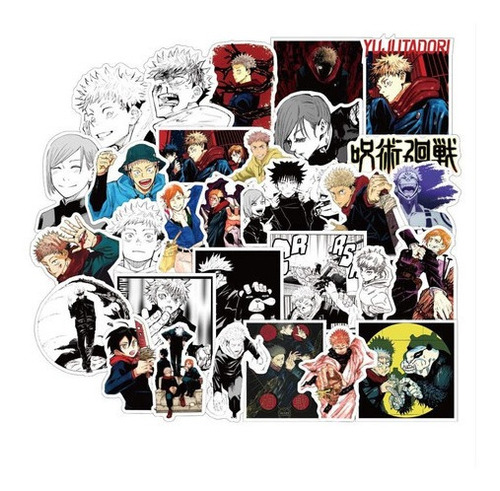 Spellback Anime Stickers 50 Piezas Vinilo Impermeable G...
