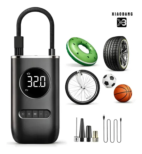 Mini Compressor De Ar Digital Portátil Para Pneus Recarregável Co...