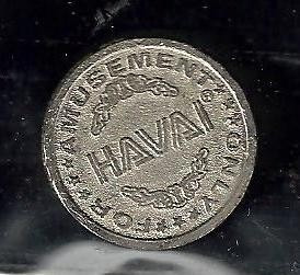 698- Ficha Antiga - Havaí,amusement Only For