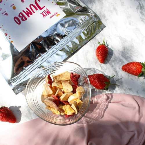 Imagen 6 de 9 de Mix Jumbo Frutas Liofilizadas Granel 350g
