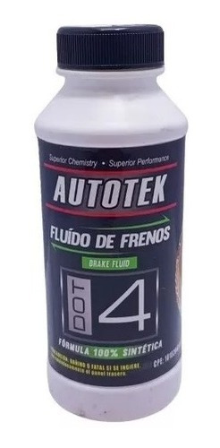 Liga De Freno Dot- 4 Sintetica Autotek 290 Cc