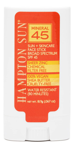 Hampton Sun Barra Facial Mineral Spf 45, 0.67 Onzas, Protect