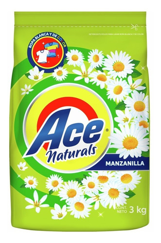 Detergente En Polvo Ace Naturals Manzanilla 3000gr
