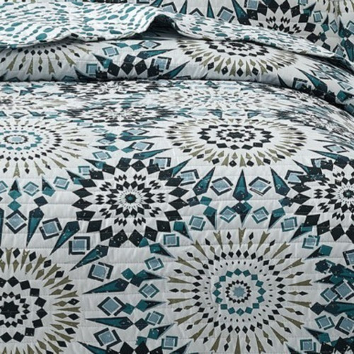 Imagen 3 de 6 de Cubrecama Quilt Cover Reversible +fundas Twin Oakville D1