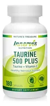 Comprar Taurina 500 Plus Vitamina C  180 Cpsulas Salud Cerebro Salud Cerebro Salud Boost Energa Antioxidante Suplemento De Aminocidos
