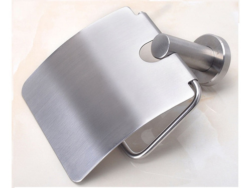Porta Rollo Con Cubrerollo Inox 304 Acabado Satinado Baño