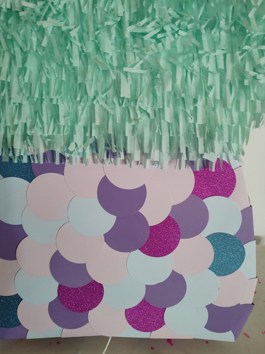 Piñata Artesanal Cola De Sirena Sirenita Mar
