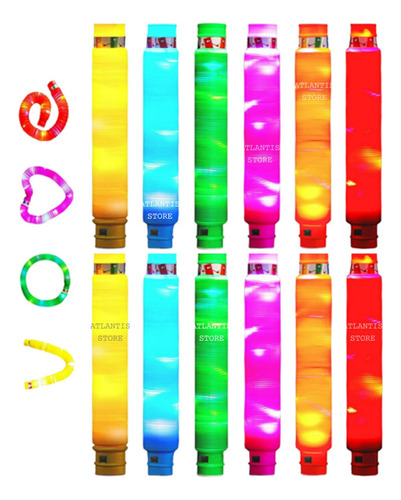 De Kit 12 Poptube Fidget Toy Pop It Fun Sensory With