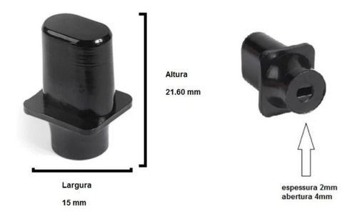 Knob Ponteira Chave Seletora Telecaster Top Hat Cartola C/2