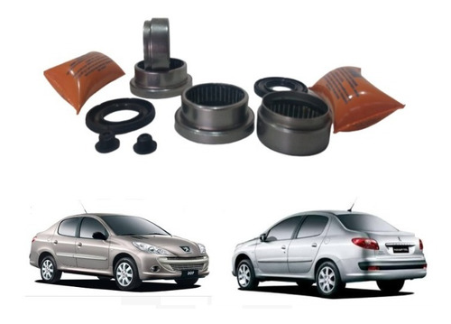 Imagem 8 de 10 de Kit Rolamento Eixo Traseiro Peugeot 206/207 C/barra 50mm