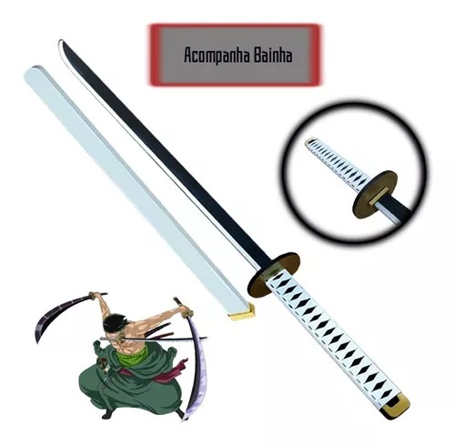 Espada / Katana Enma Zoro One Piece em MDF com Bainha 90cm