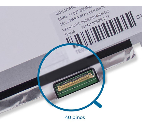 Imagem 4 de 4 de Tela Para Notebook Lp140wh2(tl)(sa) 14 Hd Marca Bringit