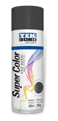 Tinta Spray Tek Bond Grafite Uso Geral 350ml