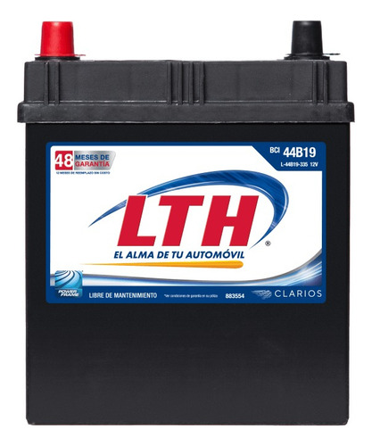 Pila De Carro Lth Modelo L-44b19-335. Entrega En Ecatepac