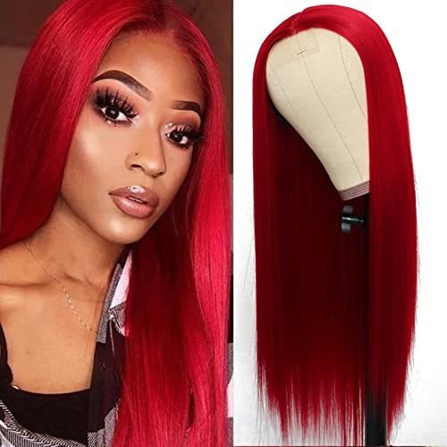 Lovestory Long Straight Hair Color Rojo Sintético 3vywn