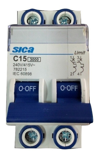 Llave Termica Bipolar 2x10/15/20/25/32a Sica Monofasica