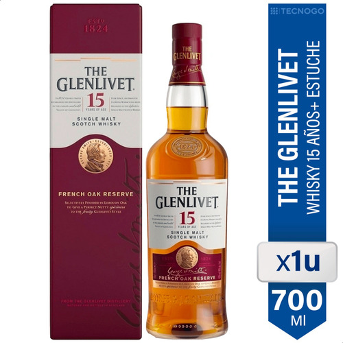 Whisky Glenlivet 15 Años Single Malt 700ml Botella Bebidas